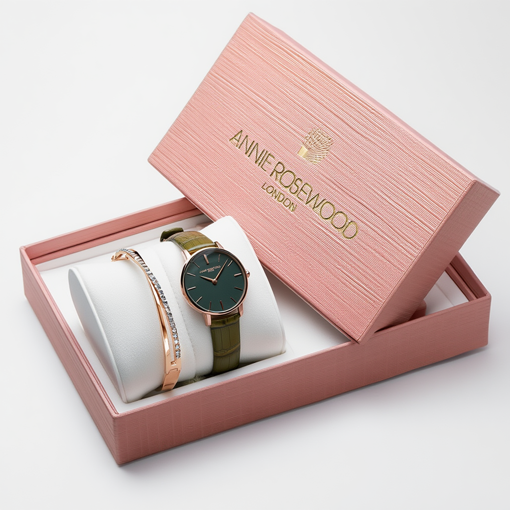 Presentset –  Klocka & Criss-armband i Roséguld