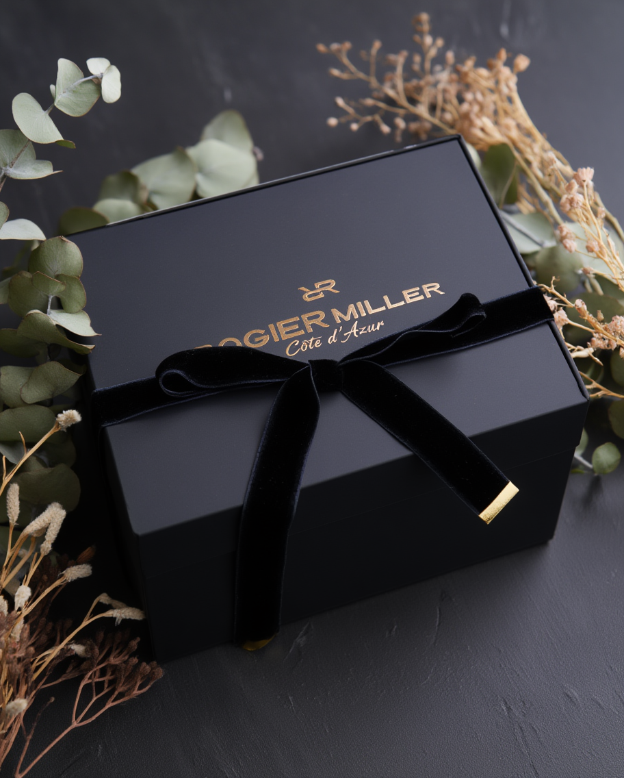 Elegant presentpaket: herrklocka med svart urtavla och silver- & guldarmband