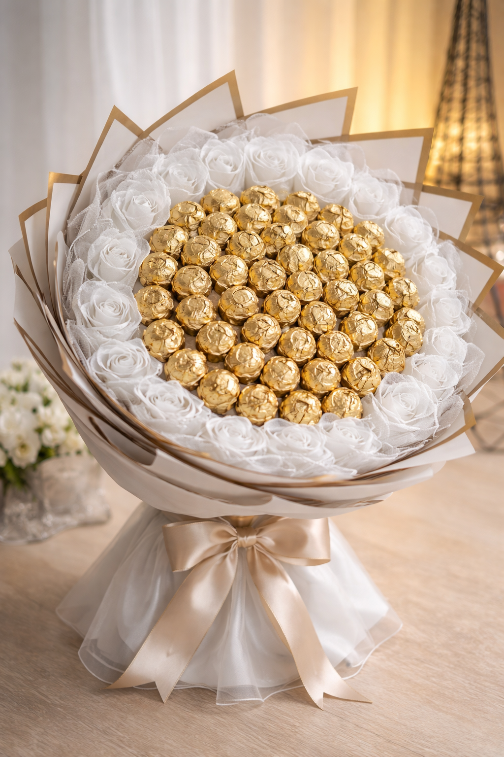 Lyxig Chokladbukett med Ferrero Rocher – Elegant Presentbukett