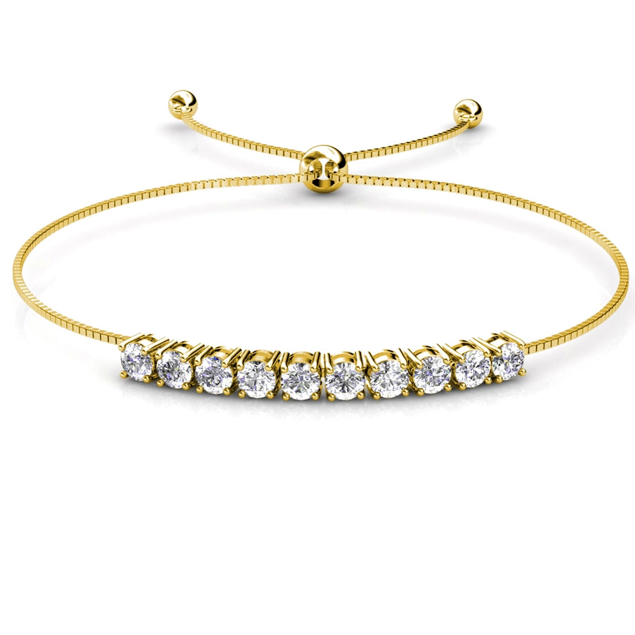 Armband & Örhängen – Presentlåda i guld, kristall & rosor