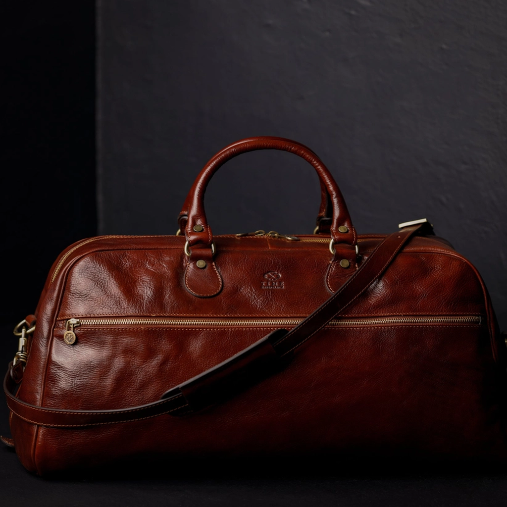 Presentpaket Herr i Äkta Läder – Väska & Handskar