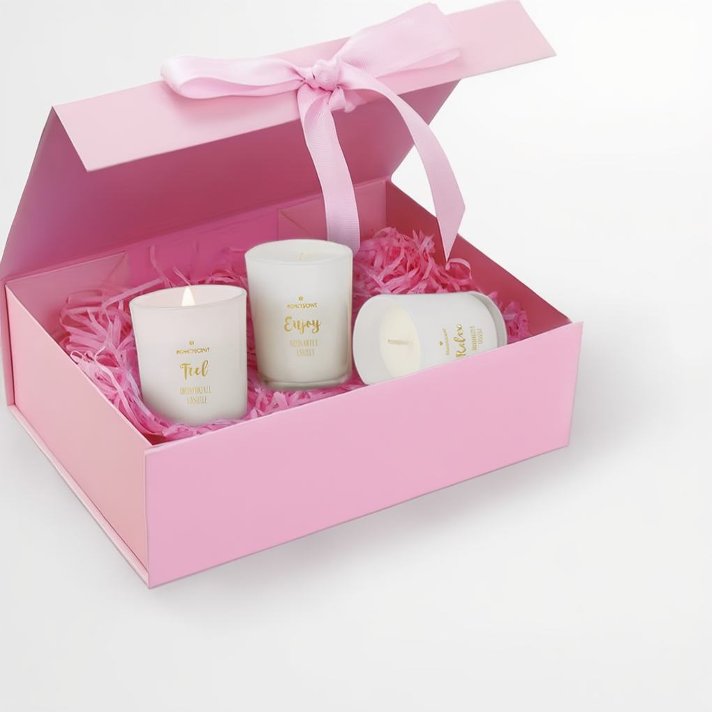 Doftljusset Vanilj – 3-pack i Elegant Presentask