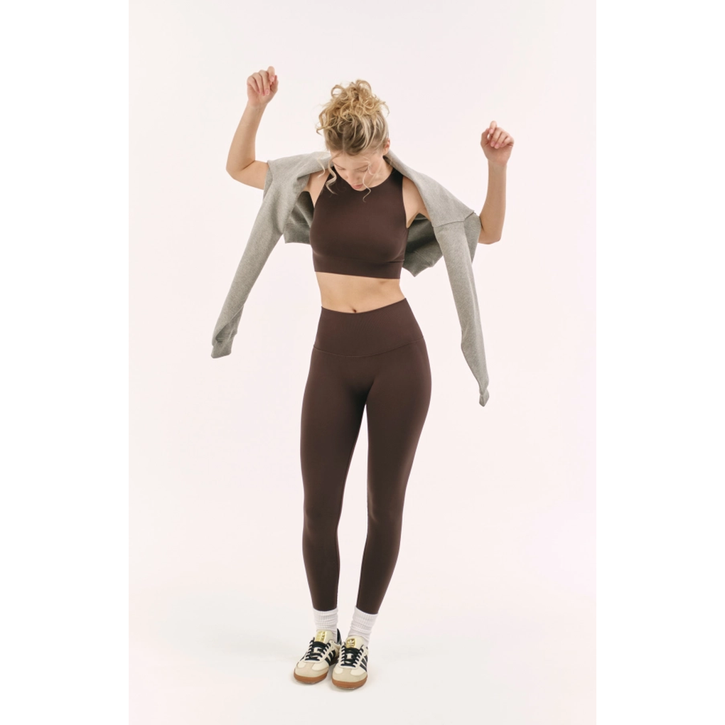 SlimFit Sculpt Träningstights – Brun